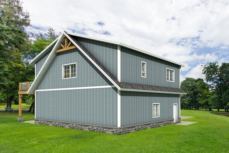 Dream House Plan - Exterior - Rear Elevation 1 for Country House Plan #1084-17 - 1 bed, 1 bath