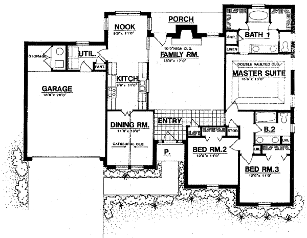 Traditional Floor Plan - Main Floor Plan #40-312