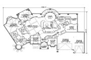 European Style House Plan - 5 Beds 6 Baths 5064 Sq/Ft Plan #5-444 