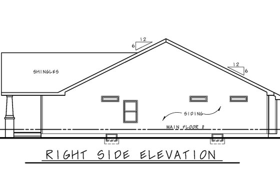 Exterior - Other Elevation 1 for Cottage House Plan #20-2399 - 3 bed, 2 bath