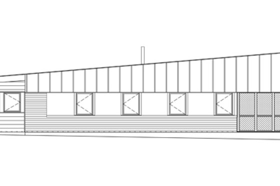 Exterior - Other Elevation 4 for Modern House Plan #488-1 - 2 bed, 2 bath