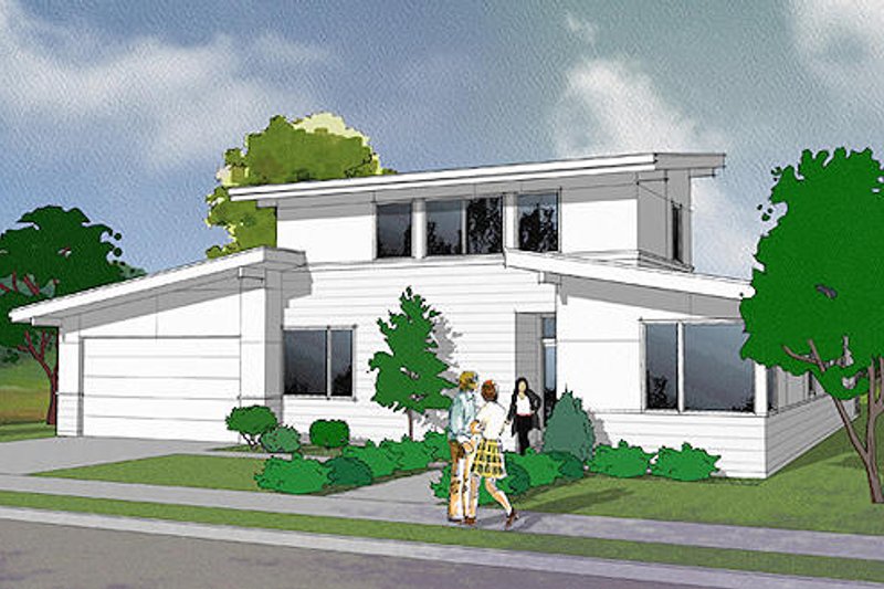Home Plan - Modern Exterior - Front Elevation Plan #48-491