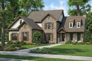 Craftsman Exterior - Front Elevation Plan #17-2384