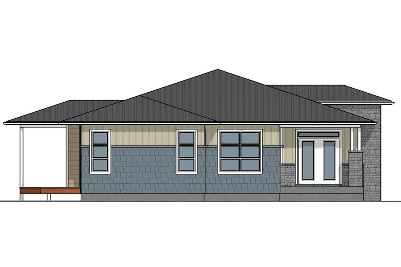 Architectural House Design - Exterior - Other Elevation 1 for Ranch House Plan #126-233 - 3 bed, 2 bath