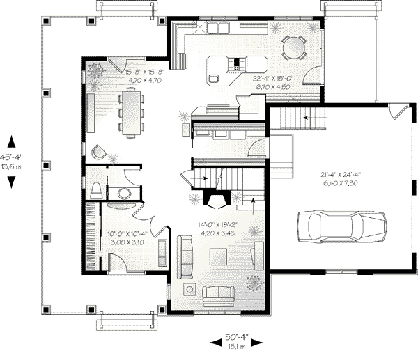 House Plan Design - Country Floor Plan - Main Floor Plan #23-589