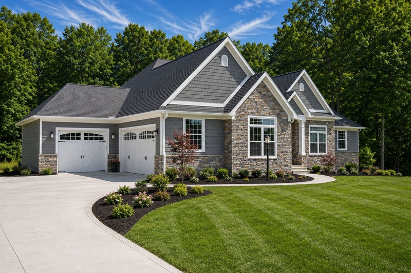 Dream House Plan - Exterior - Front Elevation 3 for European House Plan #20-2128 - 3 bed, 2.5 bath