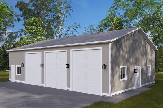 Exterior - Front Elevation 5 for Traditional House Plan #1060-274, 1 bath