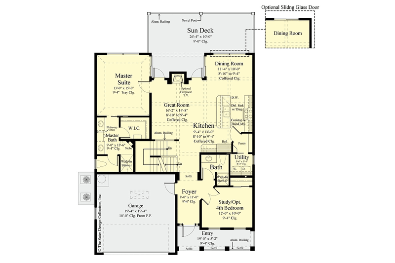 Architectural House Design - Floor Plan - Main Floor for Country House Plan #930-495 - 4 bed, 3 bath