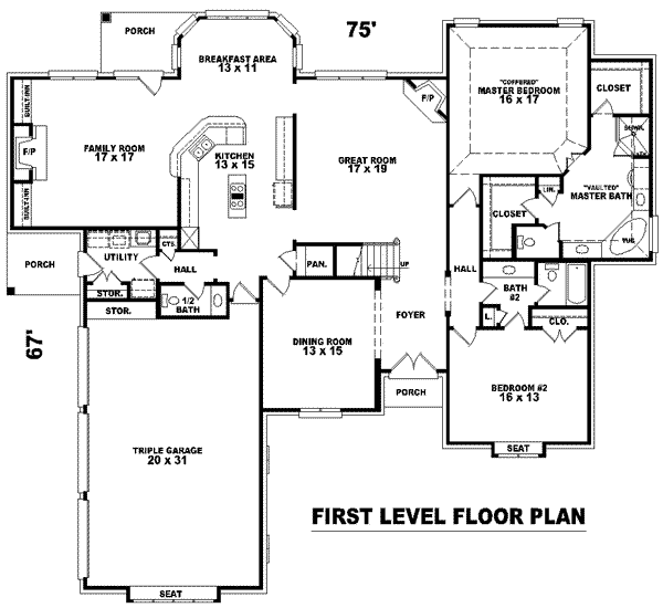 European Floor Plan - Main Floor Plan #81-1291