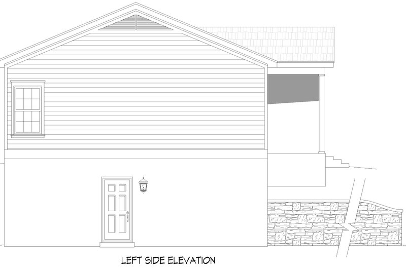House Blueprint - Exterior - Other Elevation for Country House Plan #932-1406 - 3 bed, 2 bath