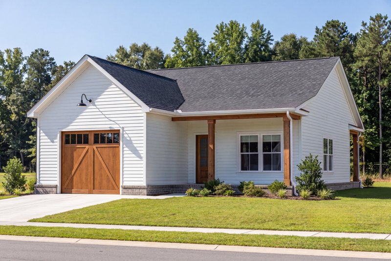 House Design - Exterior - Front Elevation 3 for Farmhouse House Plan #1117-52 - 1 bed, 1 bath