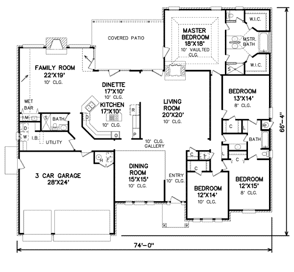 Traditional Floor Plan - Main Floor Plan #65-125