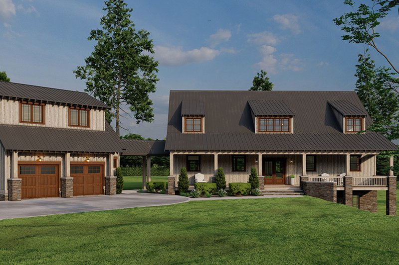 Dream House Plan - Farmhouse Exterior - Front Elevation Plan #923-329