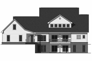 Exterior - Rear Elevation for Country House Plan #21-323 - 4 bed, 3.5 bath