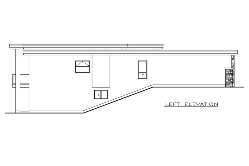 House Blueprint - Exterior - Other Elevation 1 for Modern House Plan #1100-20 - 2 bed, 1.5 bath