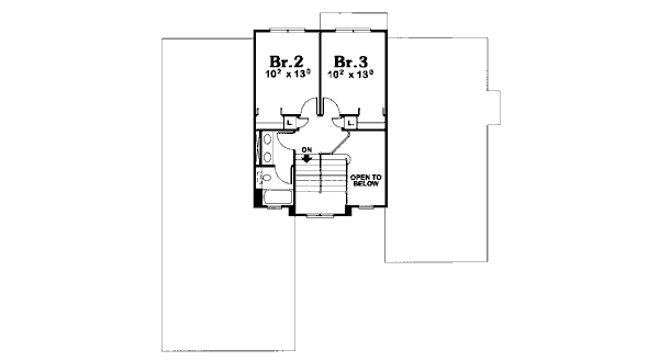 Home Plan - Traditional Floor Plan - Upper Floor Plan #20-693