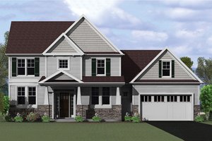 Architectural House Design - Craftsman Exterior - Front Elevation Plan #1010-117