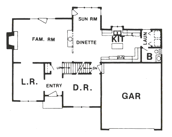 Traditional Floor Plan - Main Floor Plan #405-209