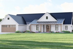 House Blueprint - Farmhouse Exterior - Front Elevation Plan #1064-416