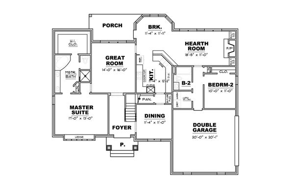 European Floor Plan - Main Floor Plan #34-236