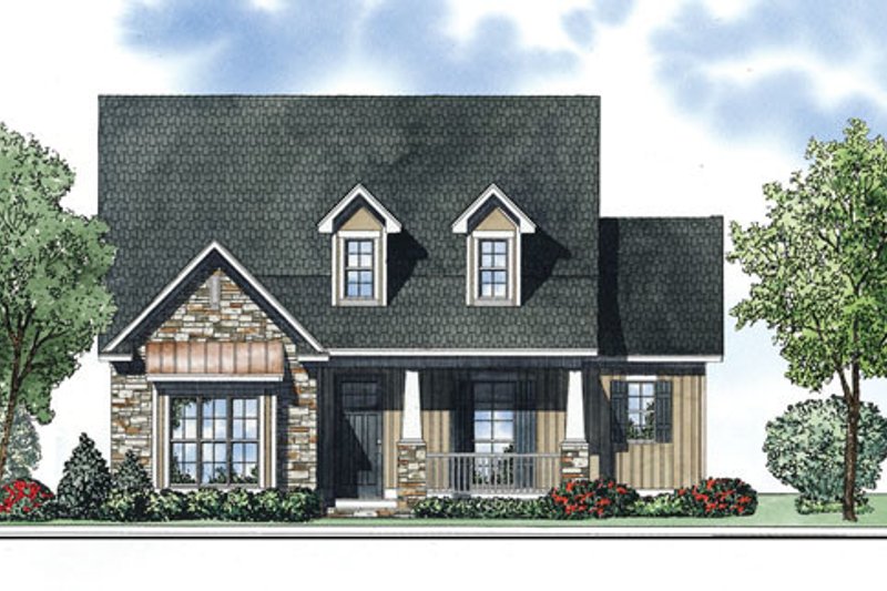 Dream House Plan - Craftsman Exterior - Front Elevation Plan #17-2411