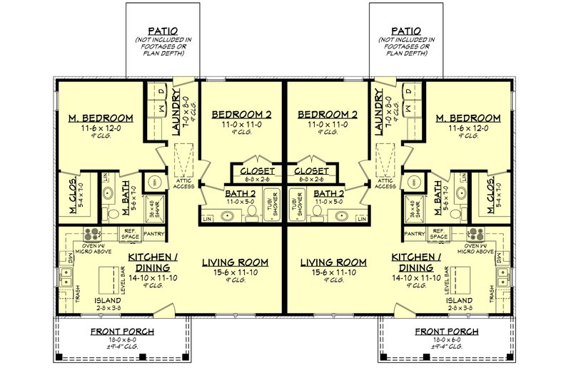 Architectural House Design - Floor Plan - Main Floor for Traditional House Plan #430-314 - 4 bed, 4 bath
