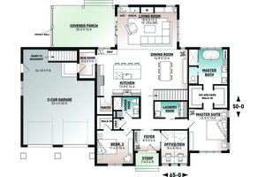 Floor Plan - Main Floor for Farmhouse House Plan #23-2737 - 3 bed, 2 bath