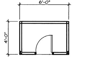 Floor Plan - Main Floor for Cottage House Plan #23-462, 0 bath