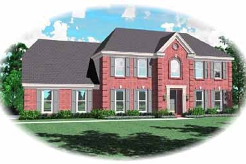 Exterior - Front Elevation 2 for Southern House Plan #81-209 - 4 bed, 2.5 bath