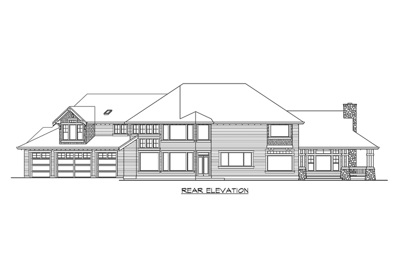 Dream House Plan - Exterior - Other Elevation 2 for Craftsman House Plan #132-166 - 5 bed, 4.5 bath