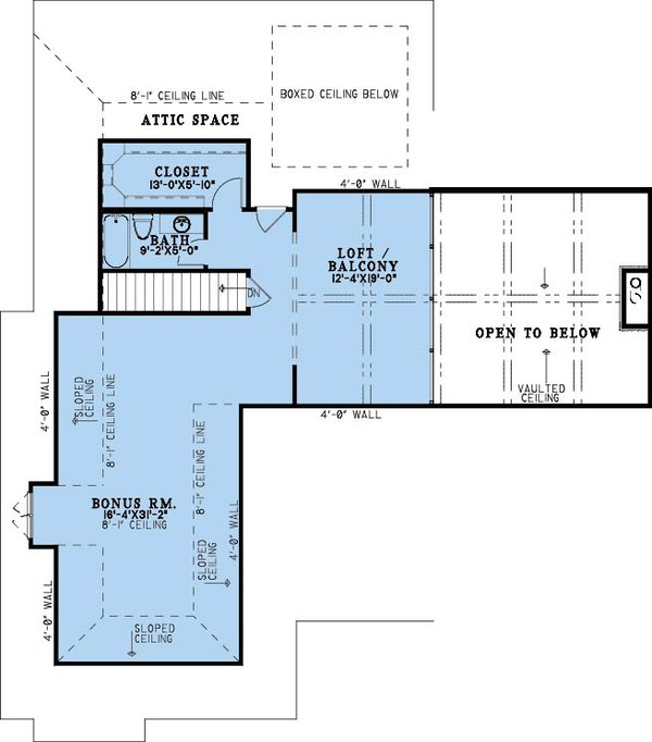 Architectural House Design - Floor Plan - Upper Floor for Traditional House Plan #923-519 - 4 bed, 3.5 bath