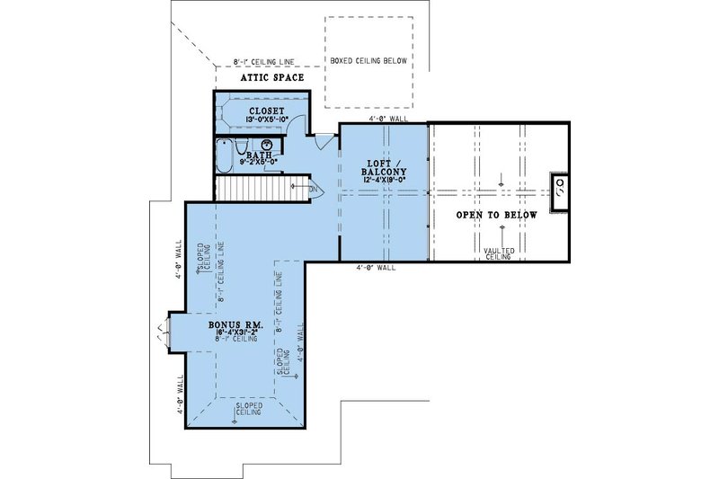Architectural House Design - Floor Plan - Upper Floor for Traditional House Plan #923-519 - 4 bed, 3.5 bath