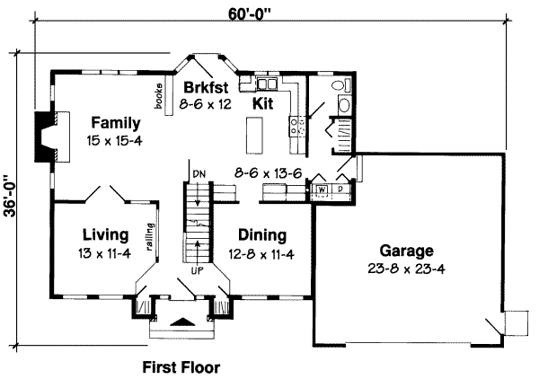 Traditional Floor Plan - Main Floor Plan #312-387