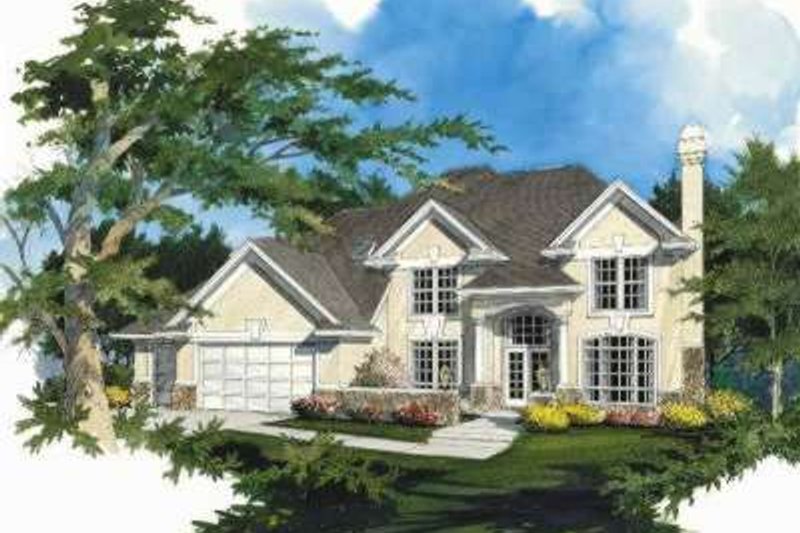 Dream House Plan - Mediterranean Exterior - Front Elevation Plan #48-182