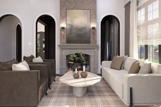 Interior - Family Room for Victorian House Plan #455-376 - 3 bed, 2.5 bath