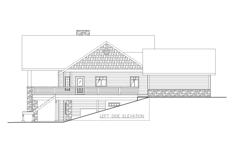 Home Plan - Exterior - Other Elevation for Craftsman House Plan #117-1040 - 5 bed, 3 bath