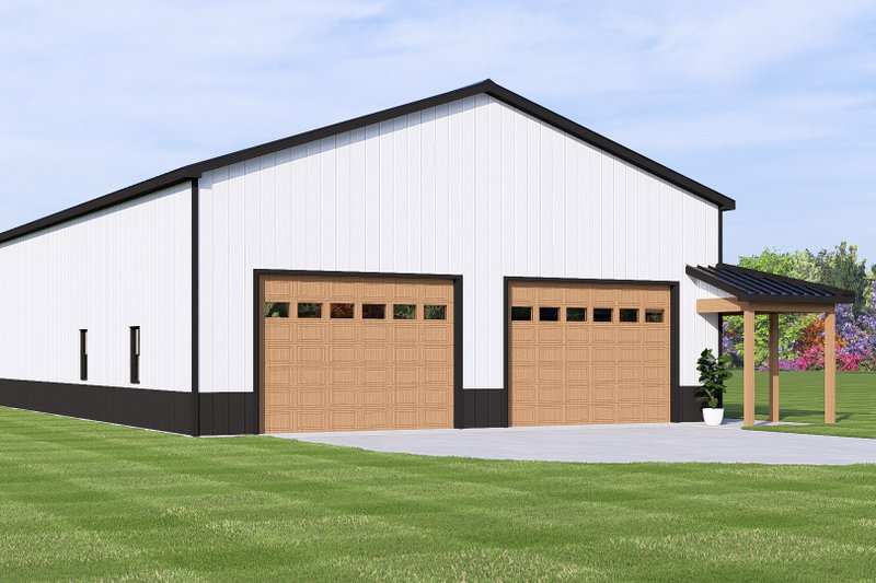 Home Plan - Exterior - Front Elevation 4 for Barndominium House Plan #1064-466 - 1 bed, 1 bath