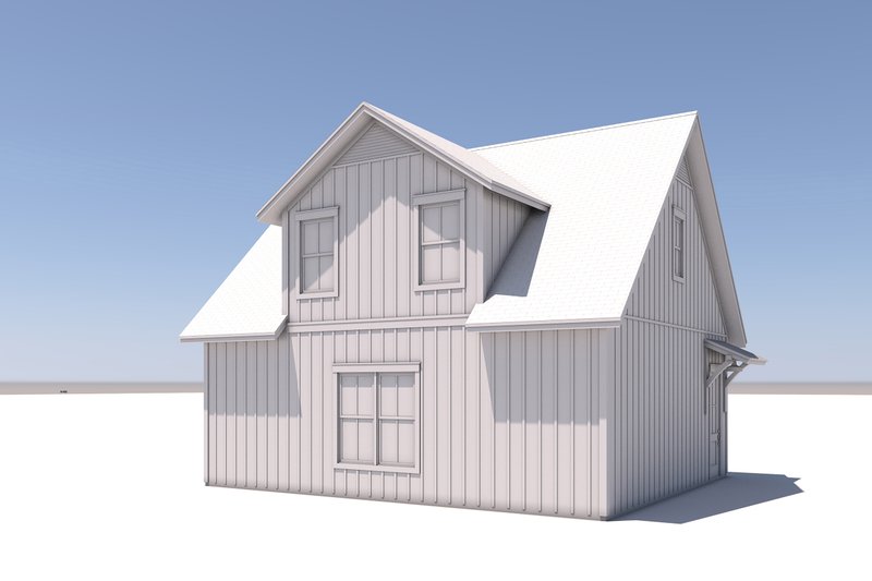 Dream House Plan - Exterior - Rear Elevation 2 for Farmhouse House Plan #430-293 - 1 bed, 1 bath