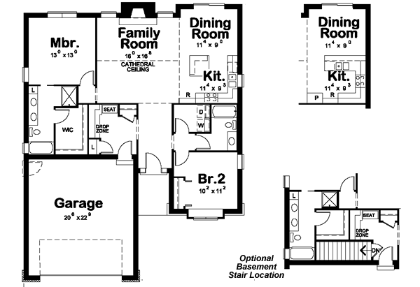 Dream House Plan - European Floor Plan - Main Floor Plan #20-1509