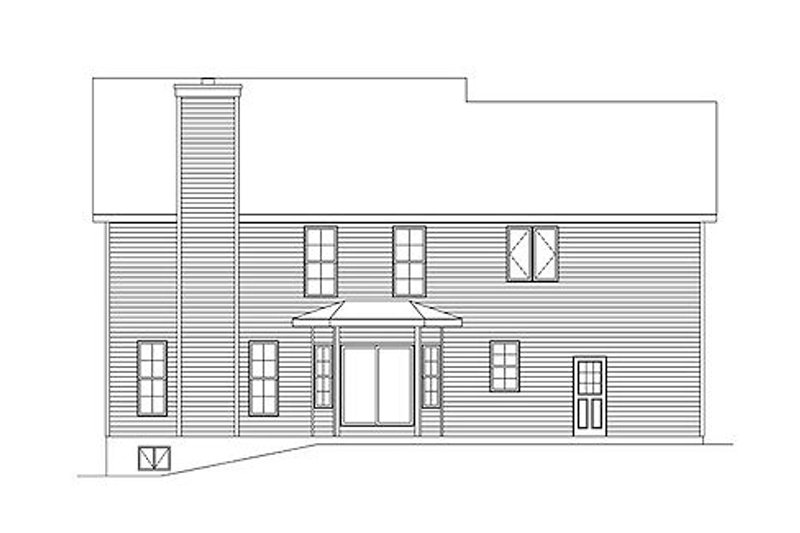Dream House Plan - Exterior - Rear Elevation for Traditional House Plan #22-539 - 4 bed, 3.5 bath