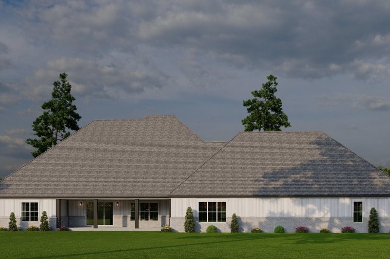 Architectural House Design - Exterior - Rear Elevation for European House Plan #923-439 - 6 bed, 6.5 bath