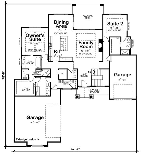 Home Plan - Craftsman Floor Plan - Main Floor Plan #20-2367