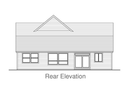 Exterior - Rear Elevation for Craftsman House Plan #53-530 - 4 bed, 2.5 bath