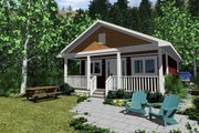 Cabin Style House Plan - 1 Beds 1 Baths 598 Sq/Ft Plan #126-149 