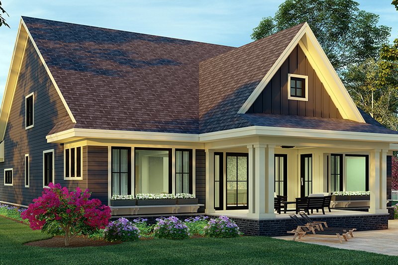 Dream House Plan - Exterior - Rear Elevation 2 for Craftsman House Plan #51-1174 - 4 bed, 3.5 bath