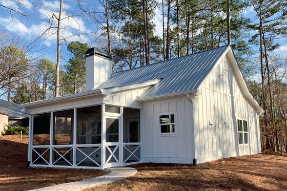 Exterior - Front Elevation for Country House Plan #437-98 - 2 bed, 1 bath