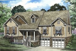 Traditional Exterior - Front Elevation Plan #17-303