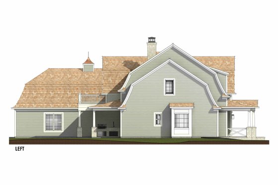 Exterior - Other Elevation for Colonial House Plan #1096-9 - 4 bed, 4.5 bath