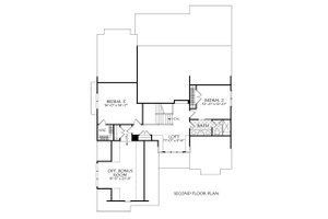 Floor Plan - Upper Floor for Farmhouse House Plan #927-1006 - 4 bed, 3.5 bath