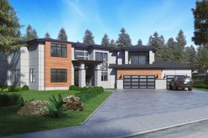 Dream House Plan - Contemporary Exterior - Front Elevation Plan #1066-73